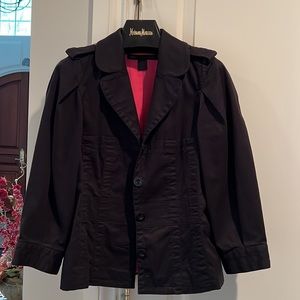 Marc by Marc Jacobs black army style jacket with Pink lining